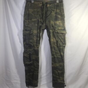 Steves Jeans Mens Cargo Camouflage Slim Fit Pants Size Medium